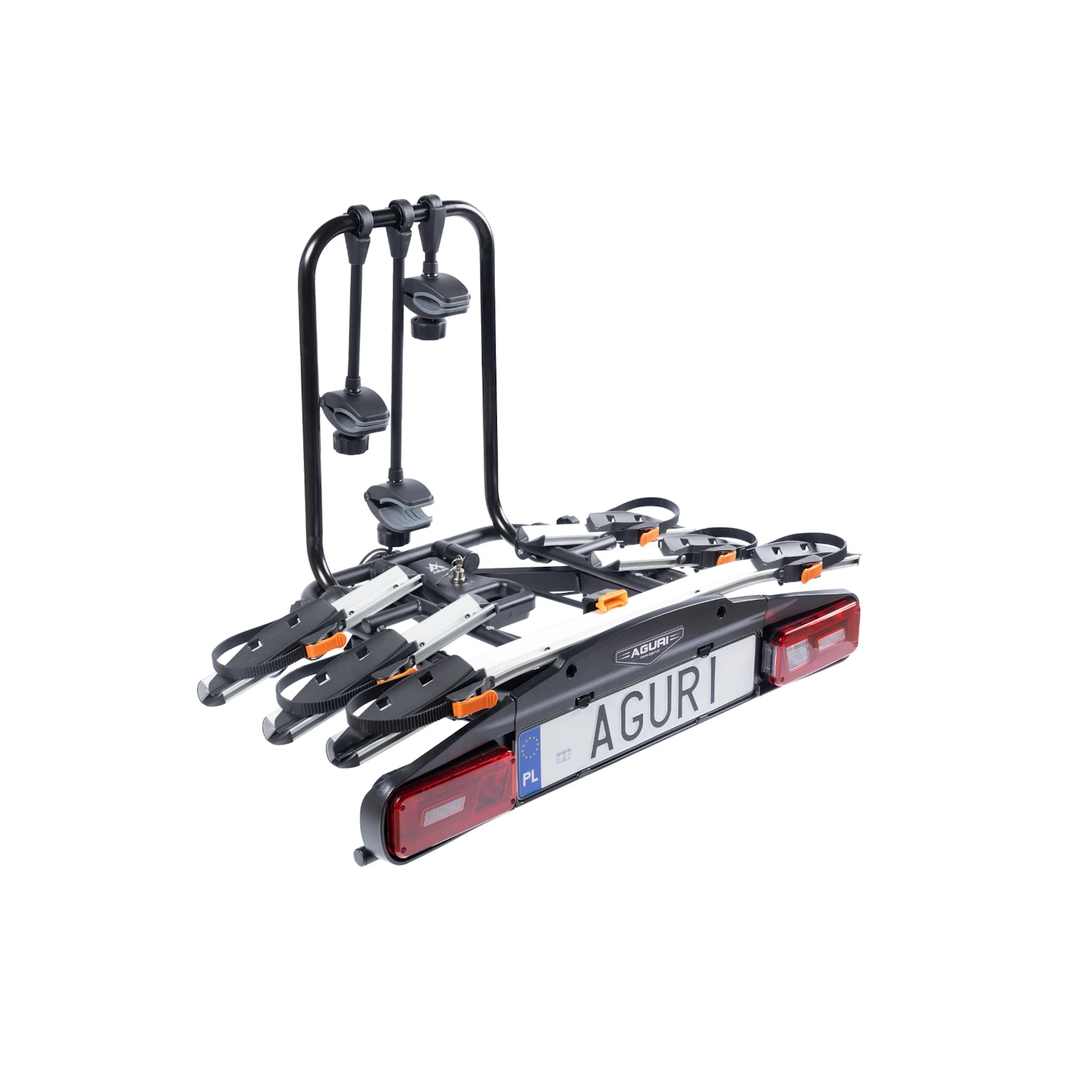 Bagażnik rowerowy na hak Aguri Active Bike PRO 3 silver