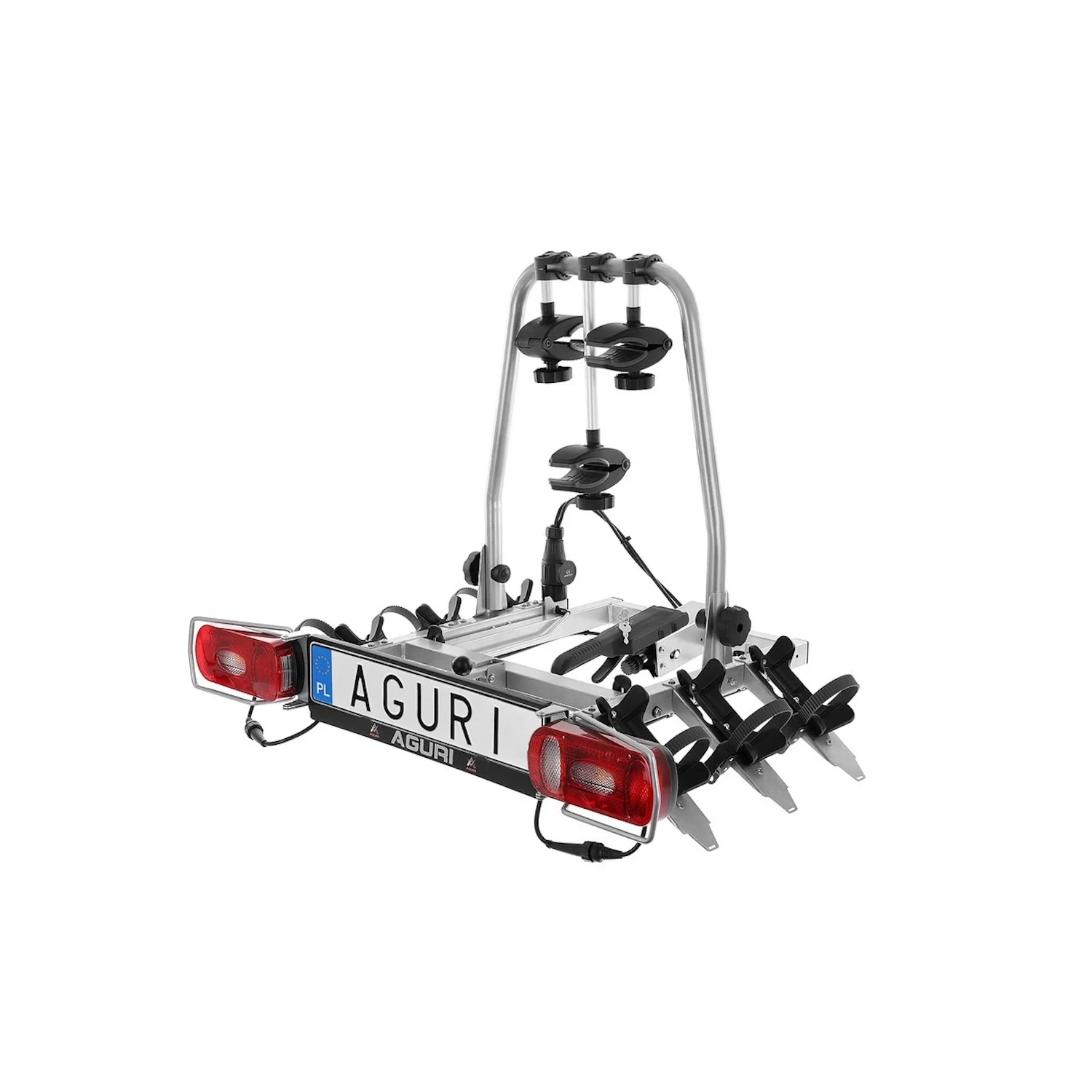 Bagażnik rowerowy na hak Aguri Cruiser 3 silver