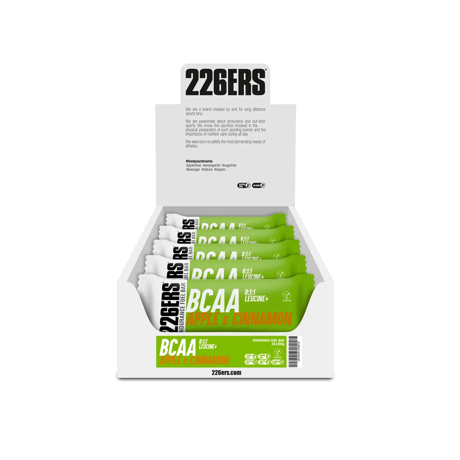 Baton energetyczny 226ERS ENDURANCE BAR BCAAs 60g. APPLE CINNAMON - baton z dodatkiem BCAA