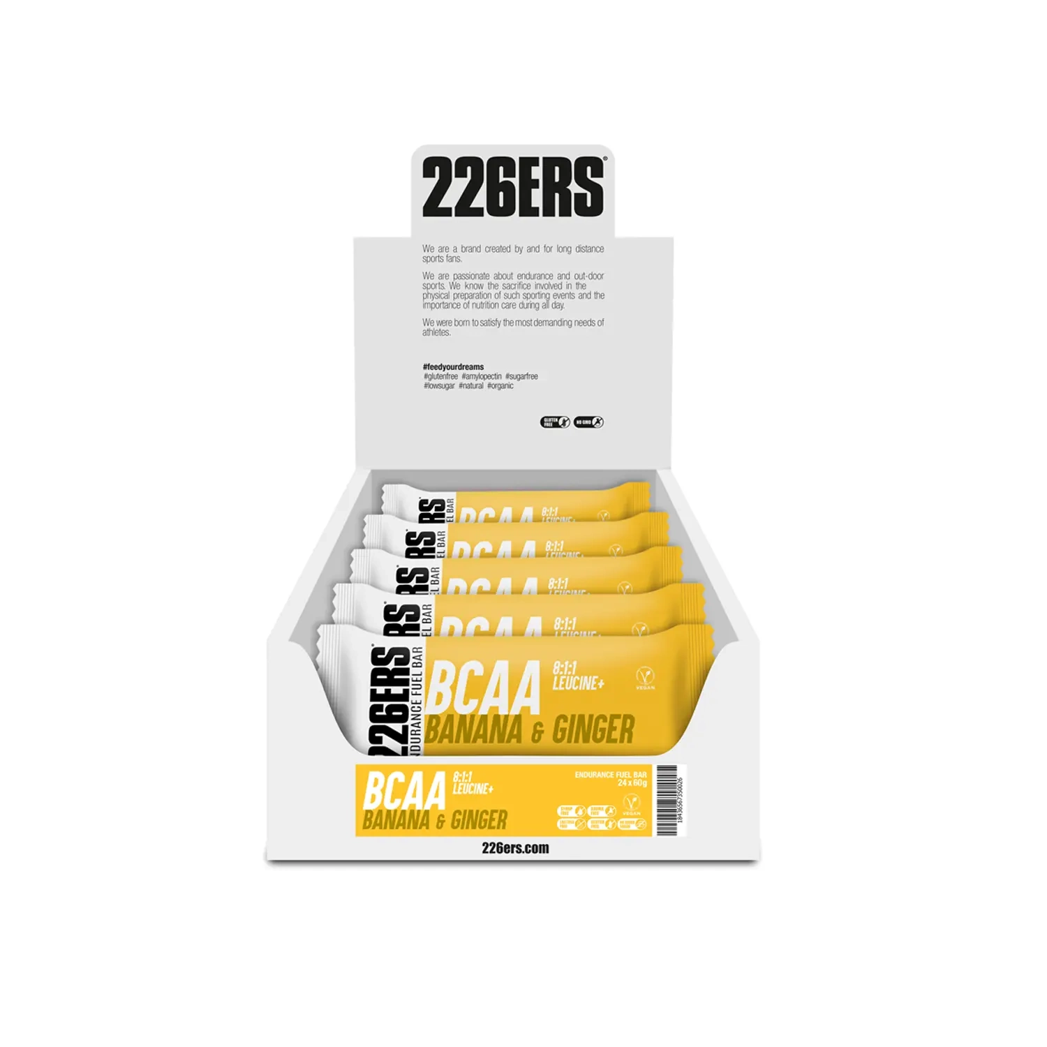 Baton energetyczny 226ERS ENDURANCE BAR BCAAs 60g. BANANA GINGER - baton z dodatkiem BCAA
