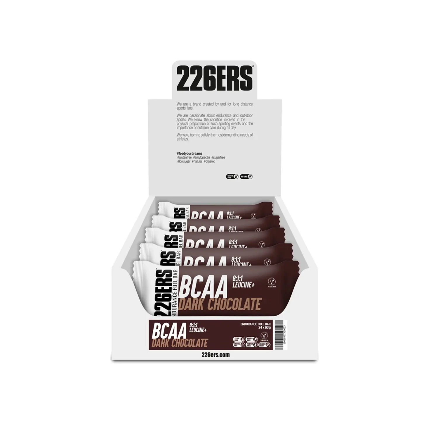 Baton energetyczny 226ERS ENDURANCE BAR BCAAs 60g. DARK CHOCOLATE - baton z dodatkiem BCAA