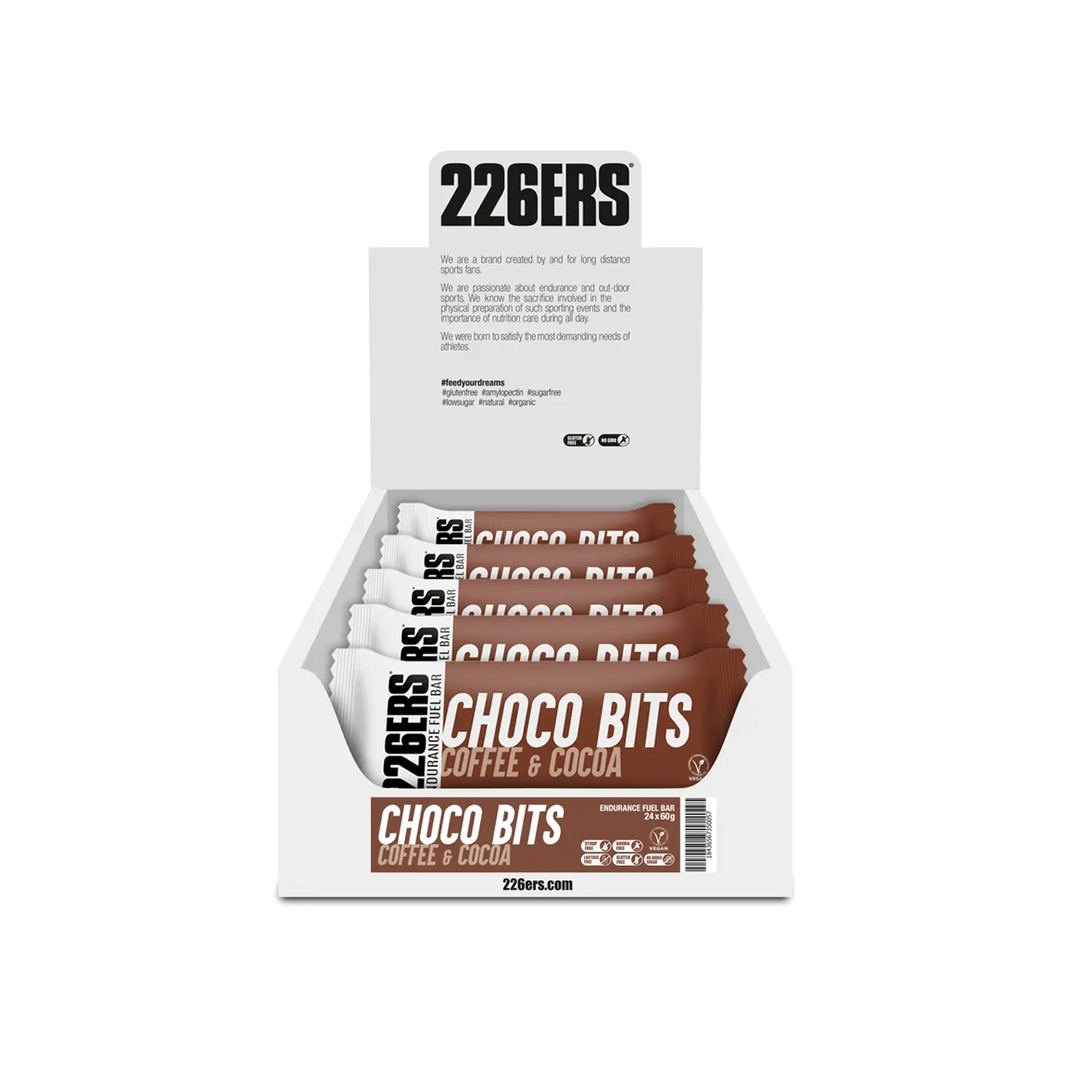 Baton energetyczny 226ERS ENDURANCE BAR CHOCO BITS 60g. COFFEE COCOA - baton z chrupkami czekoladowymi