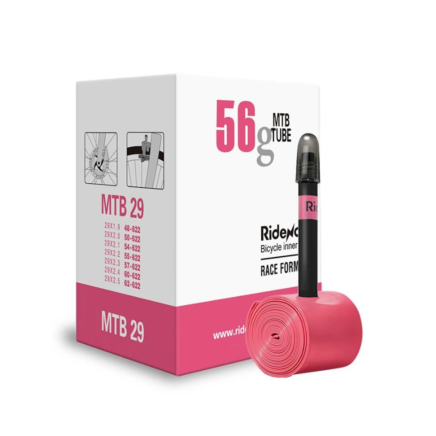Dętka rowerowa RideNow MTB Light 56g 29x1.9-2.5 presta 45mm