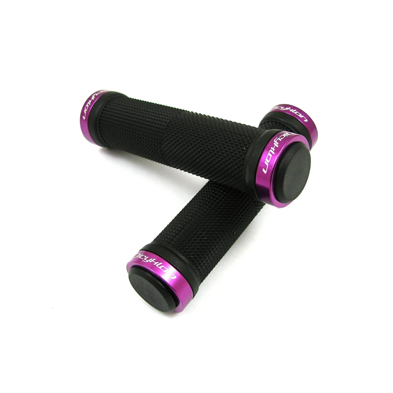 Gripy rowerowe Bicyklon lock-on fioletowe