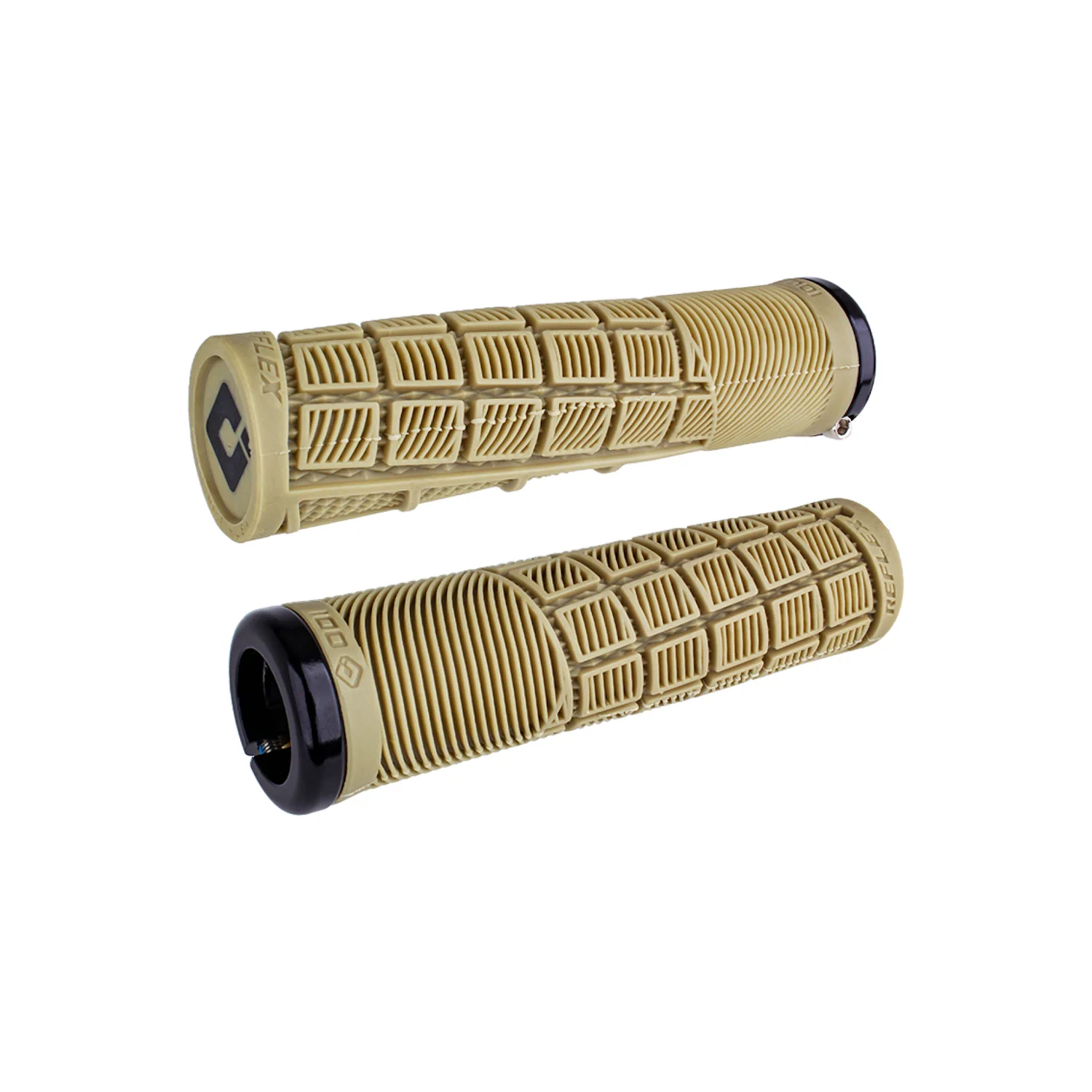 Gripy rowerowe ODI  Reflex v2.1 Lock-On tan-black | 135mm