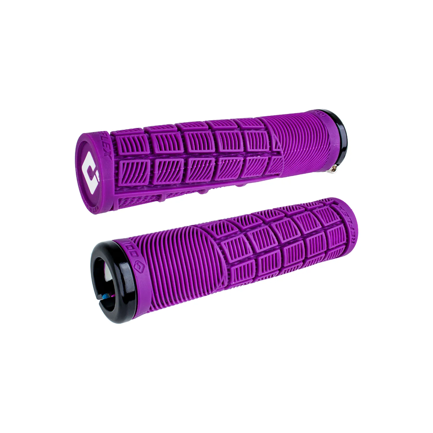 Gripy rowerowe ODI  Reflex v2.1 Lock-On purple-black | 135mm