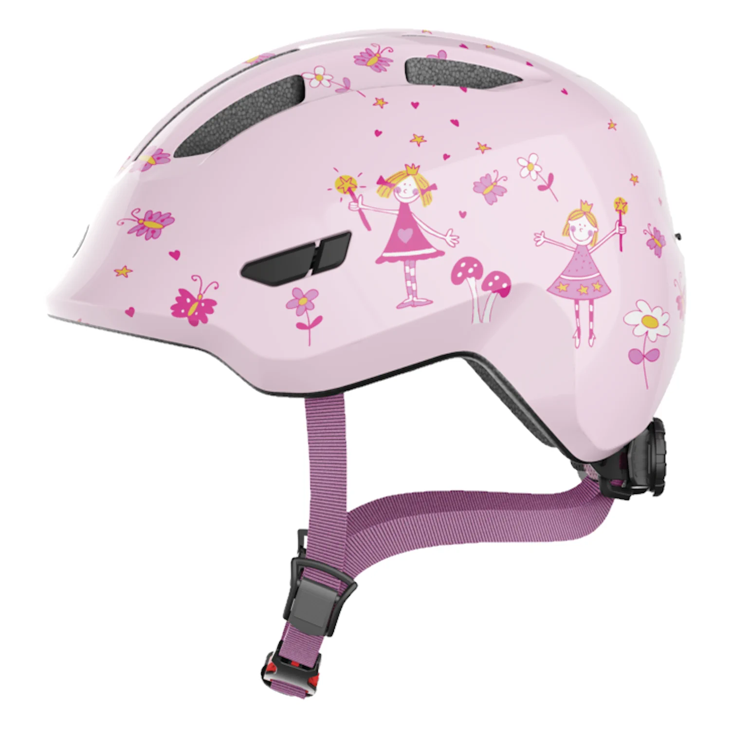 Kask rowerowy dziecięcy Abus Smiley 3.0 rose princess M