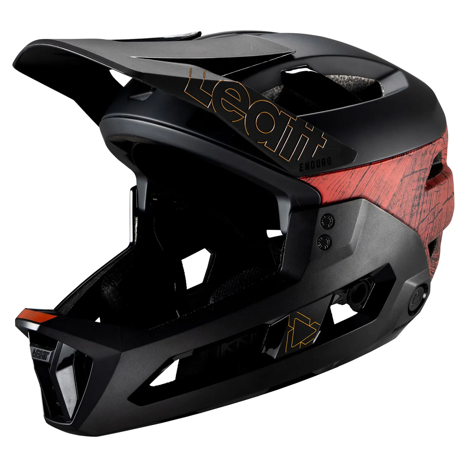 Kask rowerowy z wypinaną szczęką/3w1 LEATT Helmet MTB Enduro 3.0 V25 Rust M