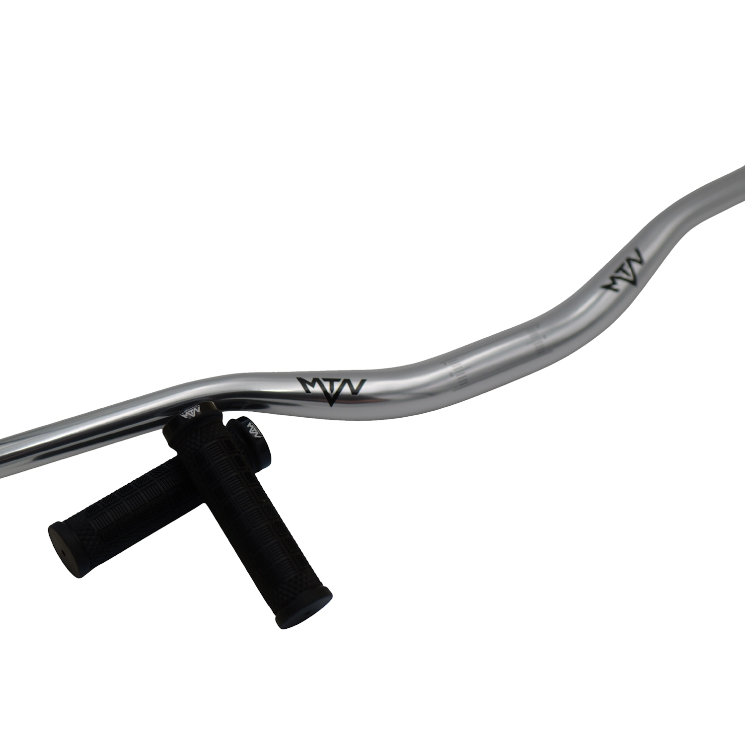 Kierownica rowerowa MTN Components MTB Lenker 31.8 25mm chrome + gripy