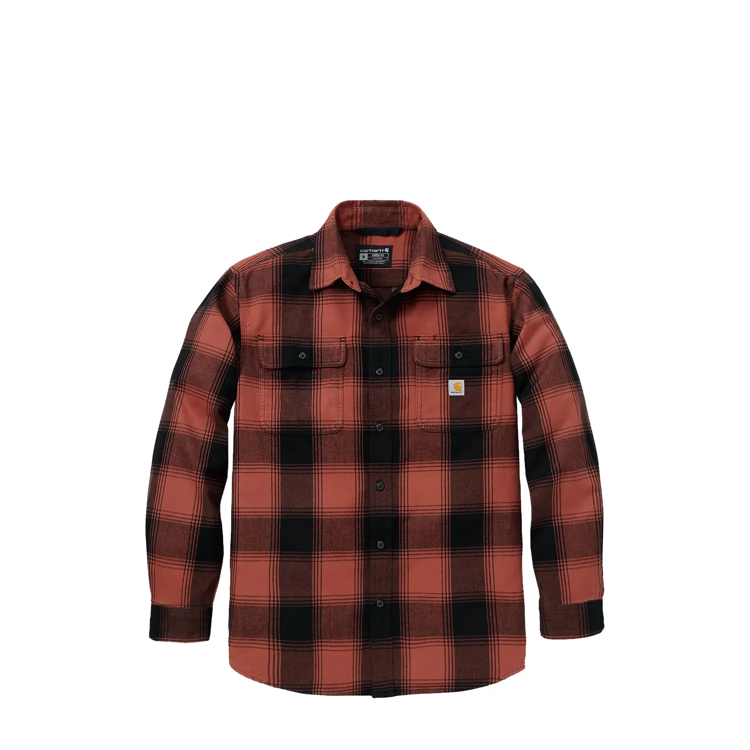 Koszula flanelowa Carhartt Hubbard Loose LS Plaid Shirt M homestead red