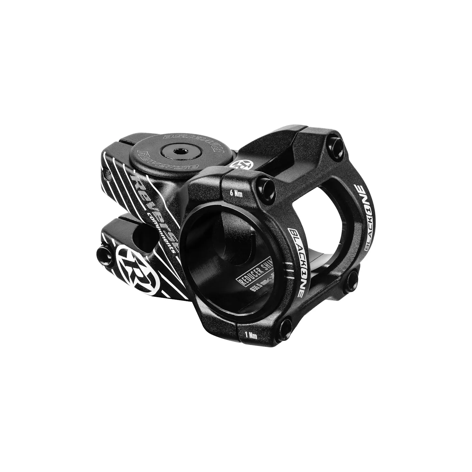 Mostek rowerowy Reverse Black One D2 2in1 31.8mm - 35mm black/white