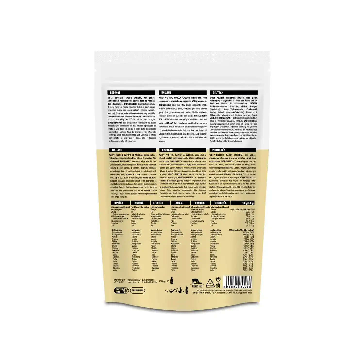 Odżywka białkowa 226ERS WPI I WPC WHEY PROTEIN 1kg. VANILLA