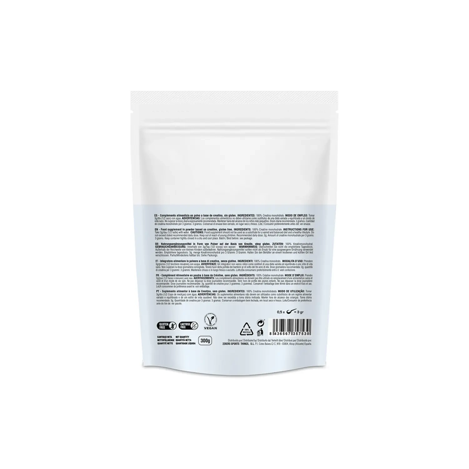 Substancja wspomagająca w proszku 226ERS CREATINE 300g.