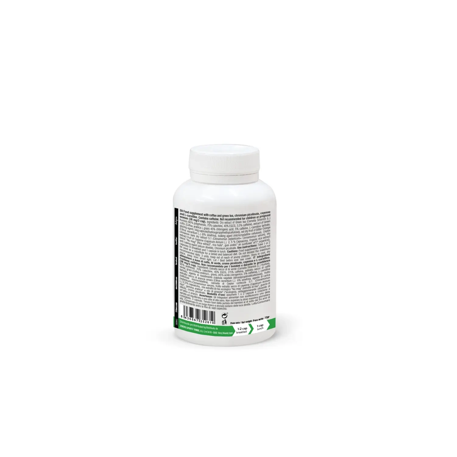 Suplementy w tabletkach 226ERS VEGAN FAT BURNER kapsułki (środek wspomagajacy utratę tkanki tłuszczowej)
