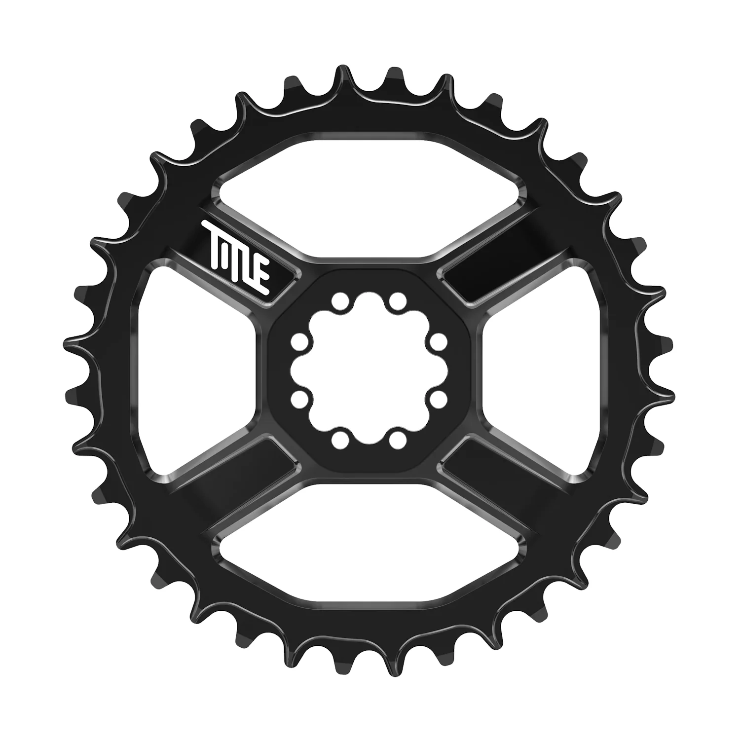 Zębatka rowerowa przednia Title MTB CR1 8-blt chainring 36t regular black
