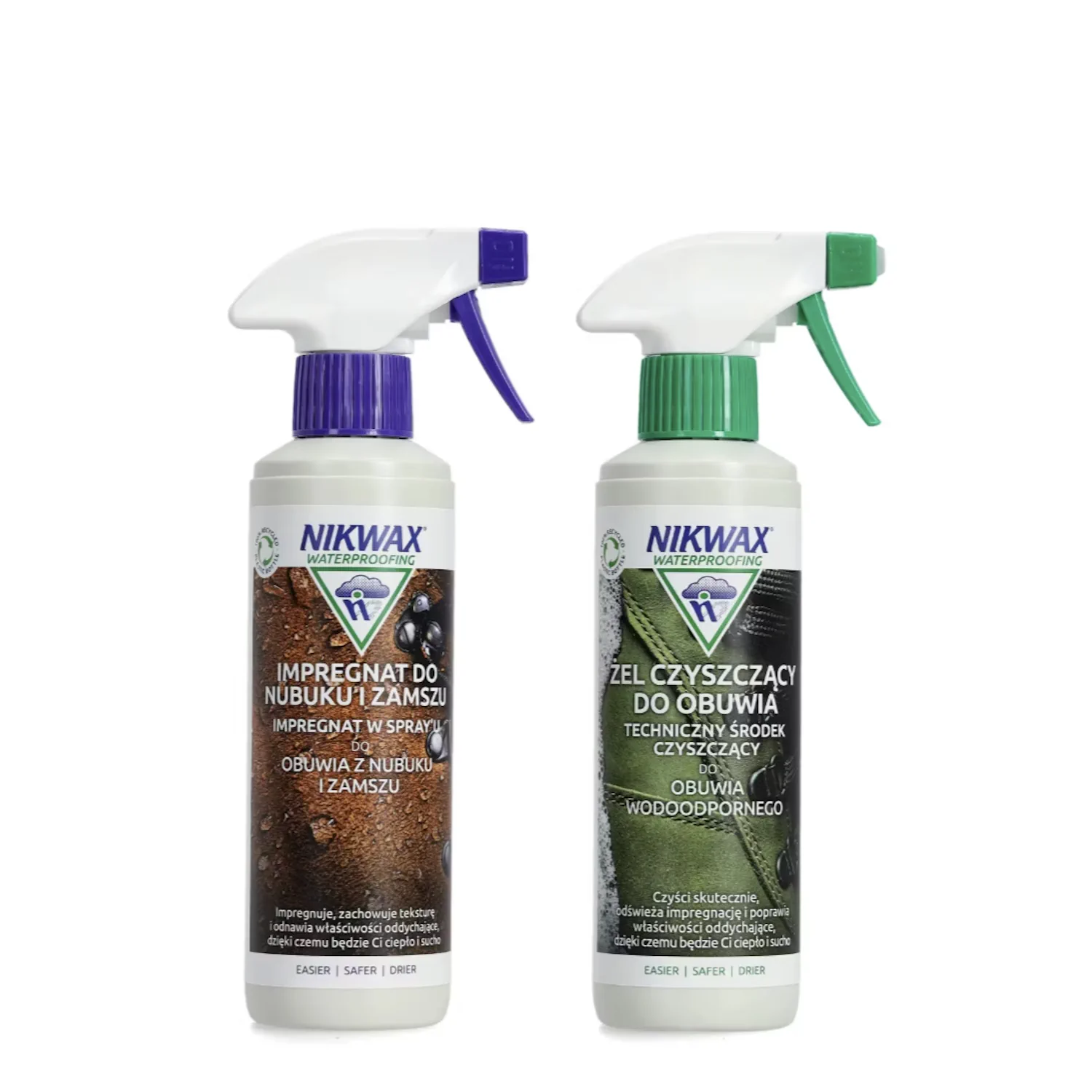Zestaw do pielęgnacji obuwia Nikwax Twin Pack: Footwear Cleaning Gel+Nubuk i zamsz spray-on (atomizer) 2x300ml