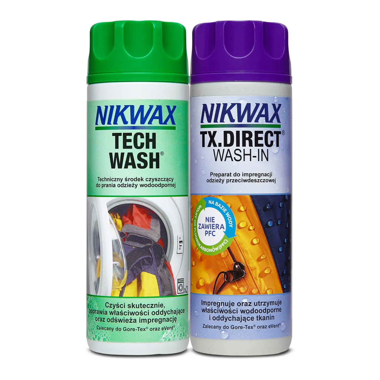 PL: Nikwax Tech Wash & TX. Direct Wash-In. 