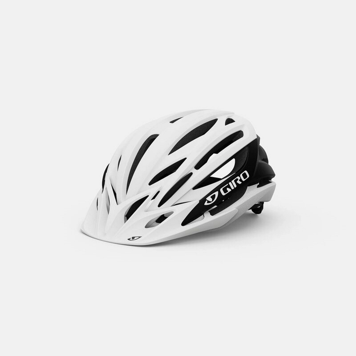 Biały kask rowerowy MTB marki Giro z dużymi otworami wentylacyjnymi
