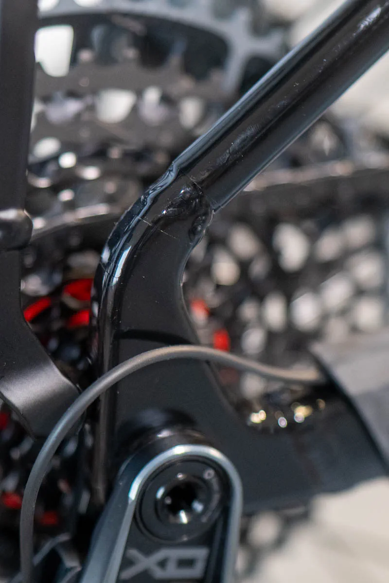 Zbliżenie na tylny trójkąt