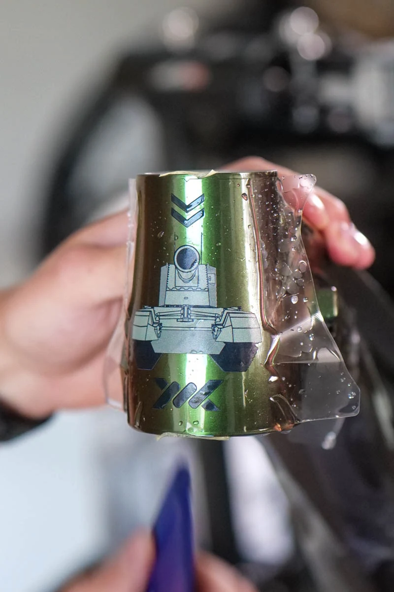 Militarna grafika z czołgiem FV4005 na główce ramy