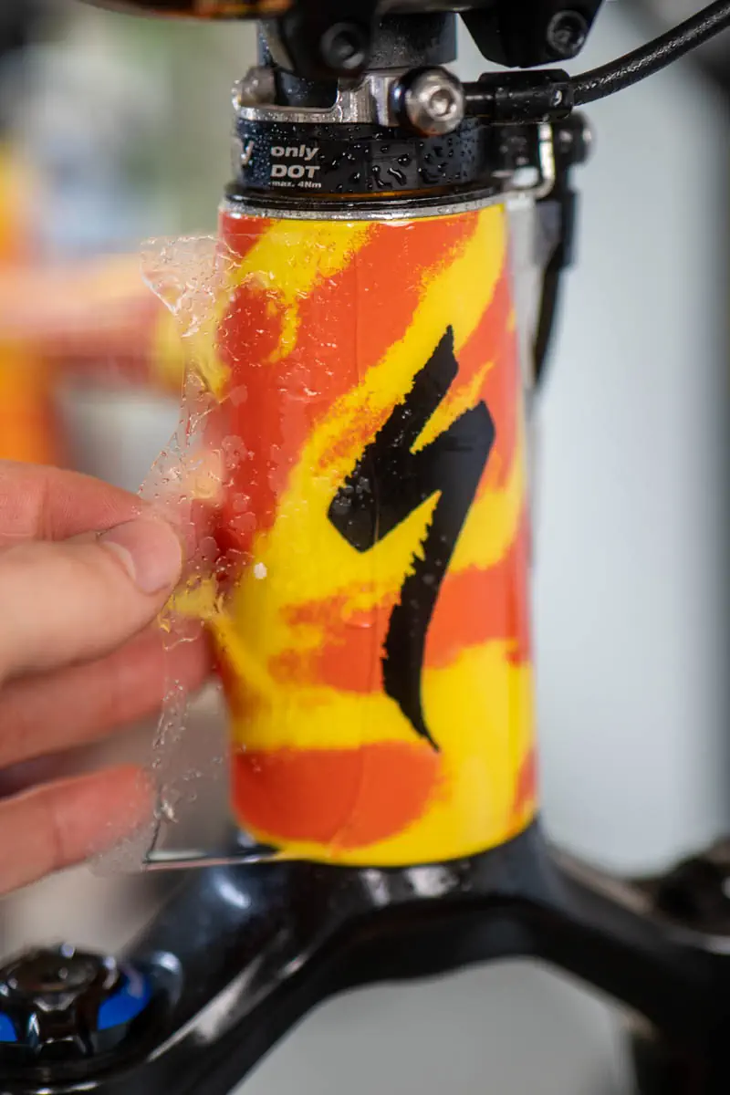 Oklejanie głowki Specialized P3