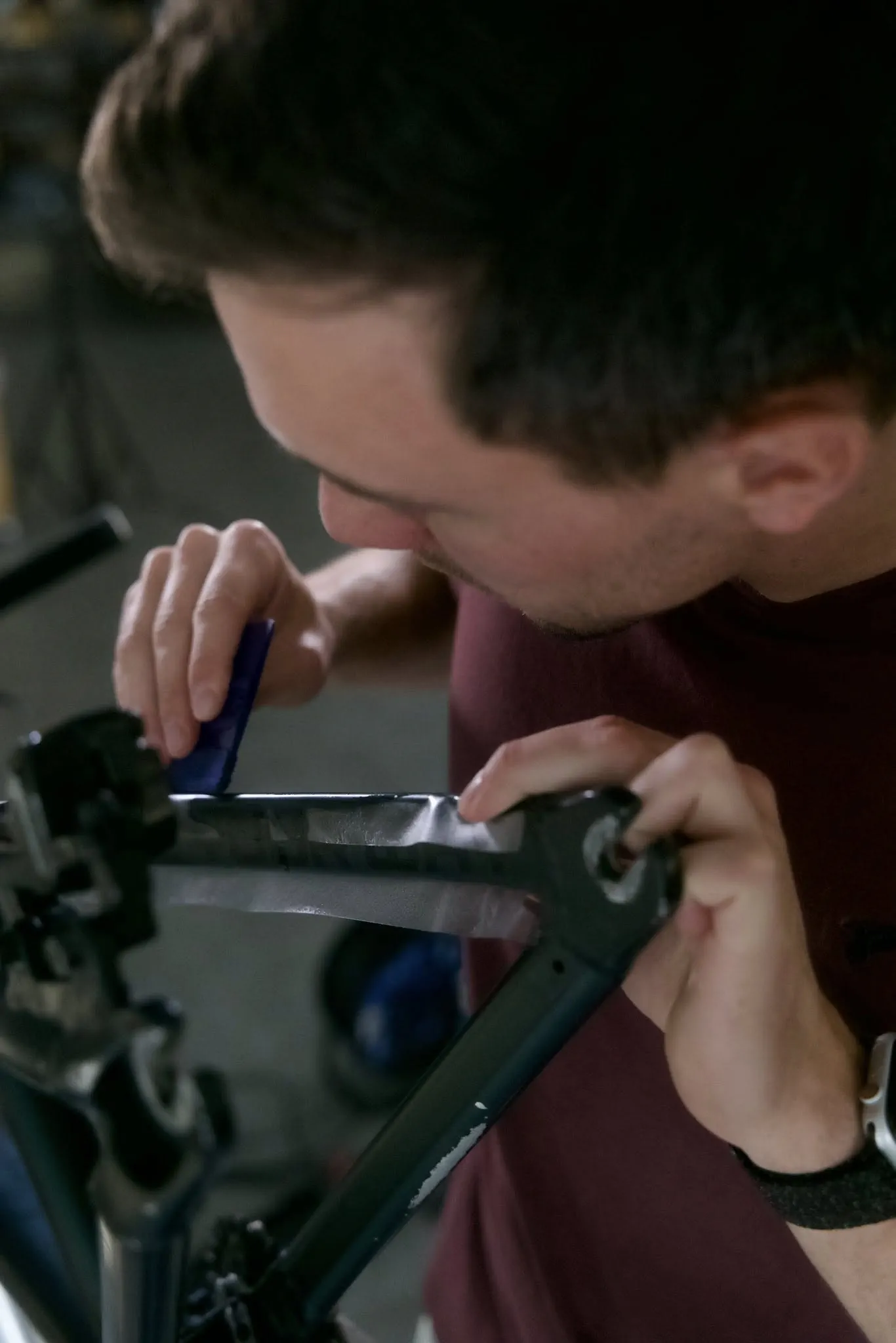 Zbliżenie na folię przy suporcie Dartmoor Two6Player